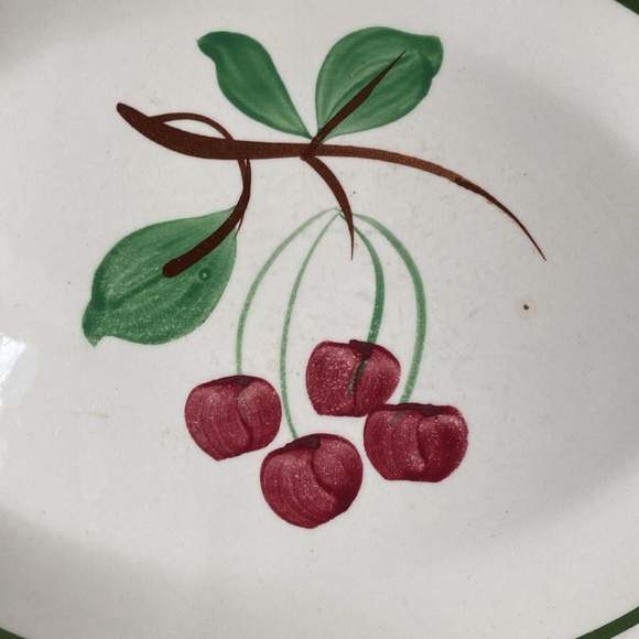 Vintage Blue Ridge Pottery Cherries serving platter Cherry Bounce - Picture 2 of 10